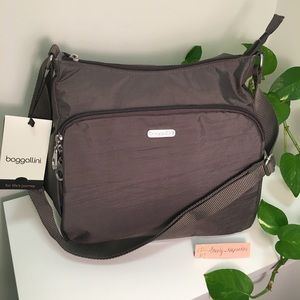 Baggallini Hobo Crossbody Bag in Gray. NWT